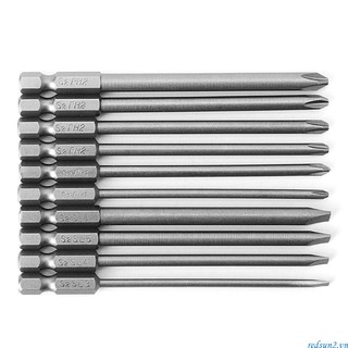Bộ 10 đầu tua vít nam châm ph2 s2 1 4 hex shank 100mm 100mm