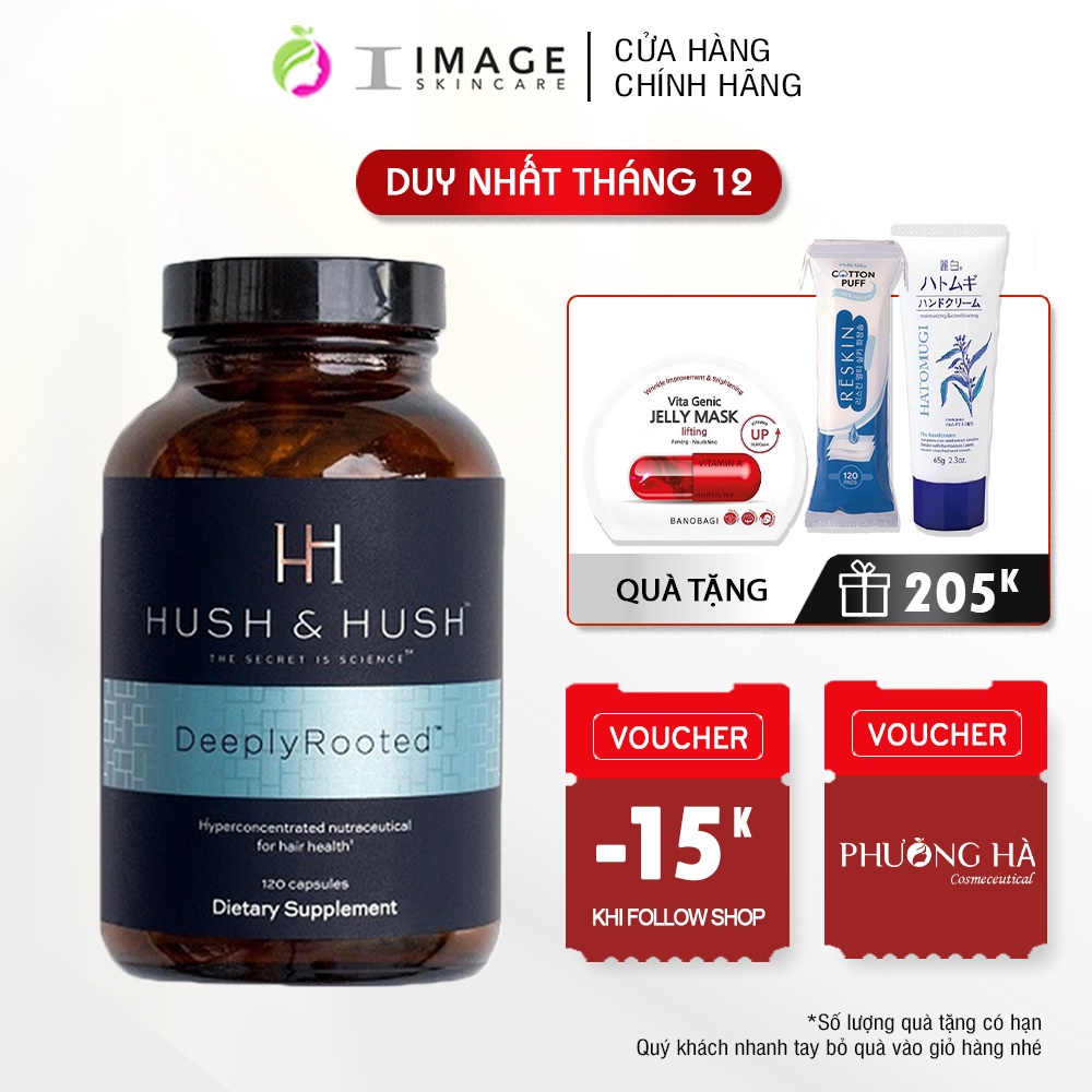 Viên uống chống rụng tóc và phục hồi tóc Hush and Hush Deeply Rooted 120 viên