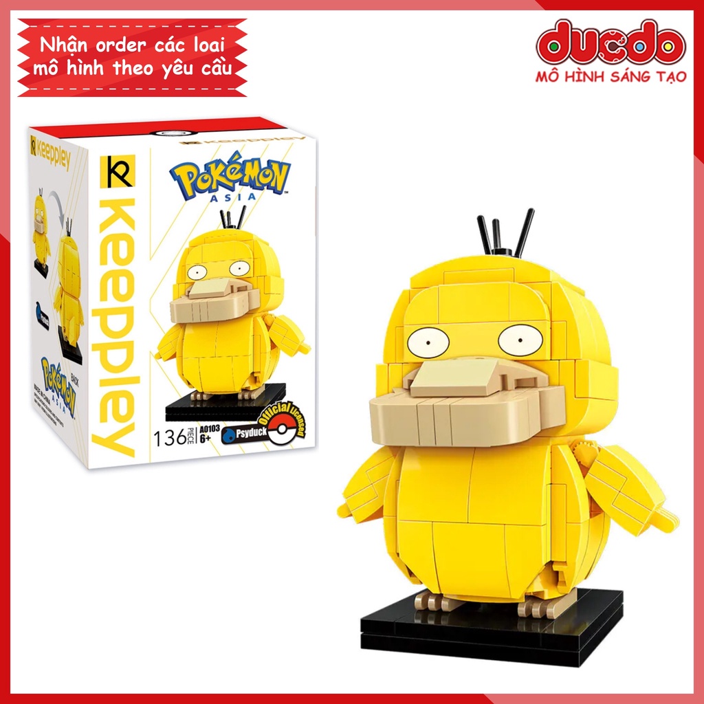 Keeppley A0103 Brick Headz Pokemon Koduck - Đồ chơi Lắp ghép Minifigures Mô hình Mini BrickHeadz Pik