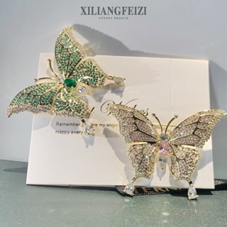 Trâm Cài Áo Hình Bướm Đính Đá Zircon Tính Khí Trang Sức Phụ Kiện Quần Áo Thời Trang Quà Tặng Unisex