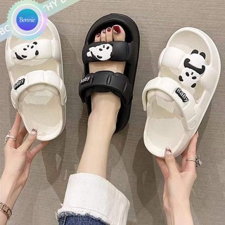 Dép Sandal Đế Dày Chống Trượt Thoải Mái Họa Tiết Gấu Trúc Hoạt Hình Thời Trang Đi Biển Cho Nữ