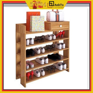 Kệ giày gỗ 5 tầng, chuyên để các loại giày dép, có thể để trong hoặc bên ngoài gia đình dễ dàng lắp ráp 72 x 53 x 25cm