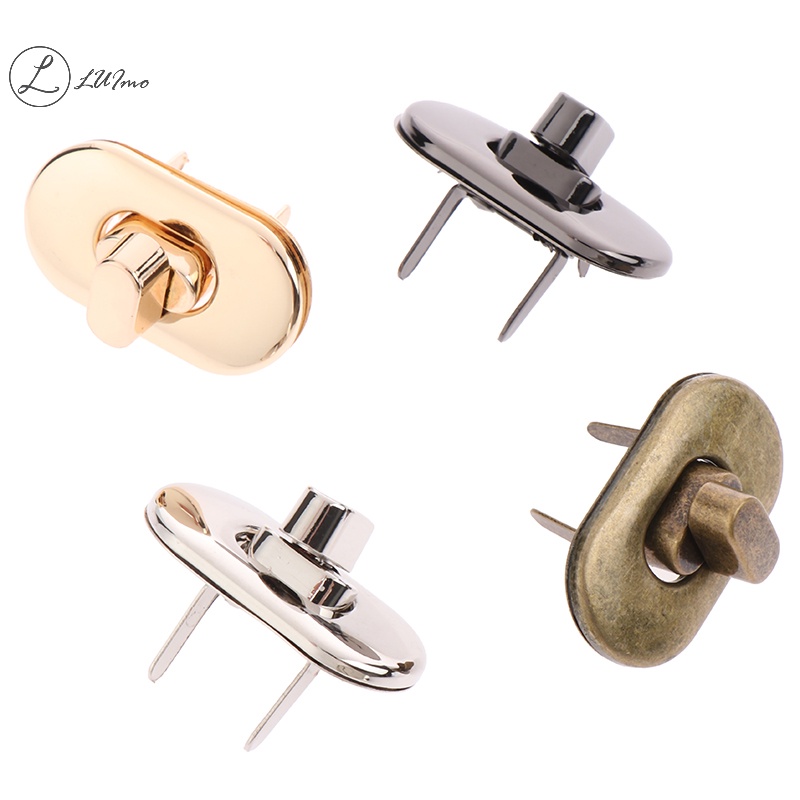 LUImo Hình Bầu Dục Xoắn Khóa Xoay Khóa Kim Loại Đóng Khóa Ví Ví Nữ Túi Xách Túi Đeo Vai Phụ Kiện * Bán Chạy