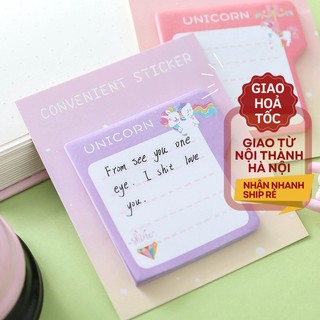 Tập 30 Tờ Giấy Note, Giấy Dán Ghi Chú, Sticky Note UNICORN Phong Cách Hàn Quốc Dễ Thương Tiện Lợi ST399