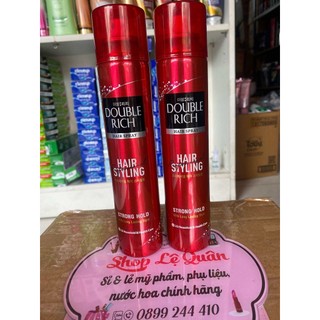 Keo giữ nếp tóc double rich dạng xịt giữ tóc cố định và giữ nếp hair spray strong hold 170ml
