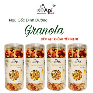  Granola KHÔNG YẾN MẠCH NƯỚNG MẬT - 20 HẠT MACCA (Macca, Hạnh Nhân, Óc Chó Vàng, Óc Chó Đỏ, Hạt Điều)