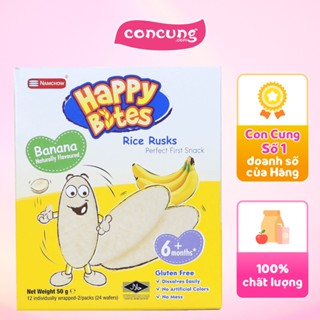 Bánh Gạo Ăn Dặm Cho Trẻ Em Happy Bites Chuối 50g