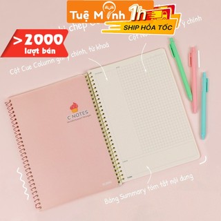 Vở note cornell Klong B5 80 trang lò xo CNotes tích hợp Dot grid caro 6x6mm VPPTUEMINH, Klong MS 586