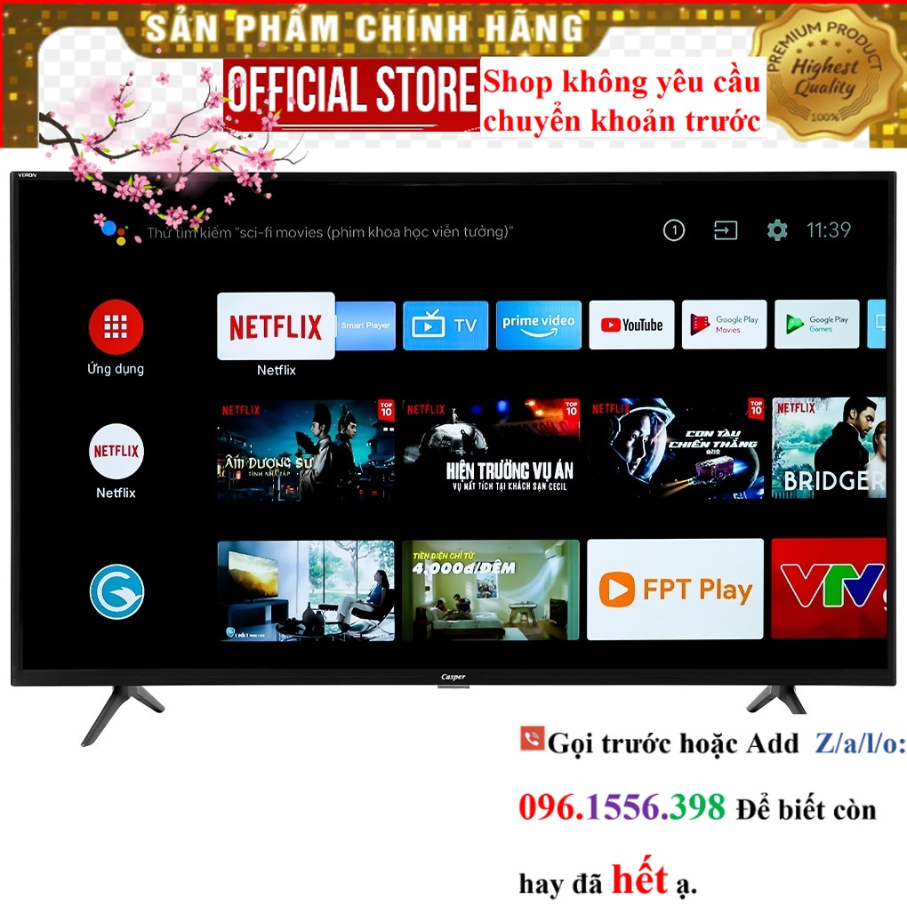Android Tivi Casper 43 inch 43FGA610 và Casper 43FG5200 ||Sale