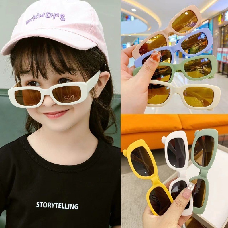 Kính Mát Hình Chữ Nhật Chống Tia UV Thời Trang Cho Bé