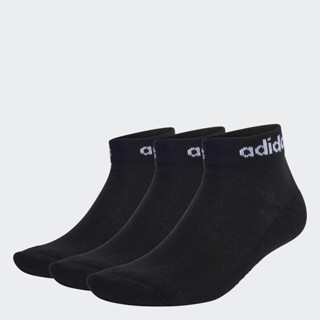 adidas Phong cách sống Bộ 3 Đôi Tất Cổ Ngắn Think Linear Unisex Đen IC1305