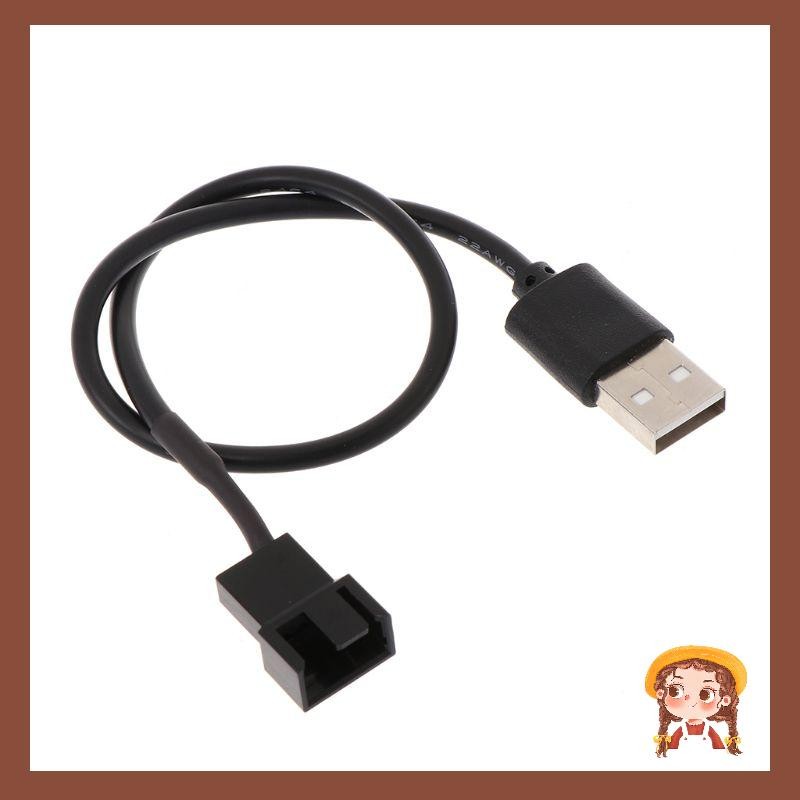 USB 2.0 A Male To 3-Pin/4-Pin Connector Adapter Cable For 5V Computer PC Fan