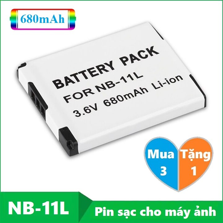 Pin Máy Ảnh Canon NB-11L Dung Lượng 680mAh – Pin Li-ion Sạc Lại Cho Máy IXUS, PowerShot, ELPH