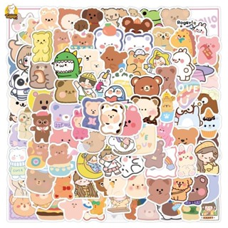 Set 20/50/100 cái sticker chống nước GẤU NHIỀU MÀU DỄ THƯƠNG ĐÁNG YÊU CUTE dán mũ bảo hiểm vali laptop CN44
