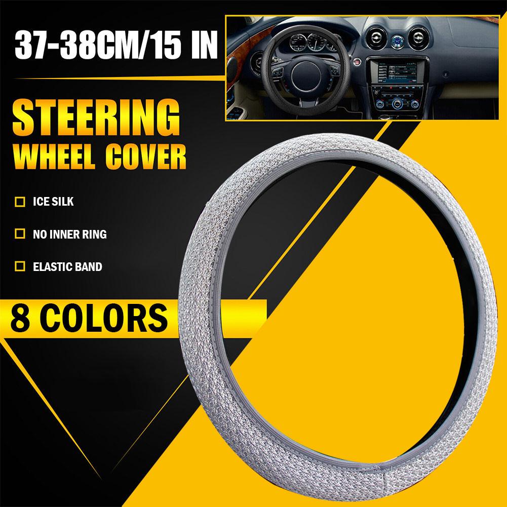 Vỏ Bọc Vô Lăng Xe Hơi Bằng Lụa Lạnh Phối Lưới Thoáng Khí k1p8