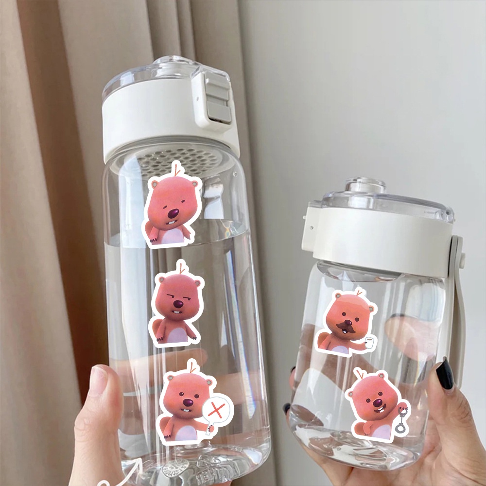 Bộ 100 Miếng Dán Trang Trí Mũ Bảo Hiểm / Bút Chì Họa Tiết Hoạt Hình Kiểu Hàn Quốc Dễ Thương