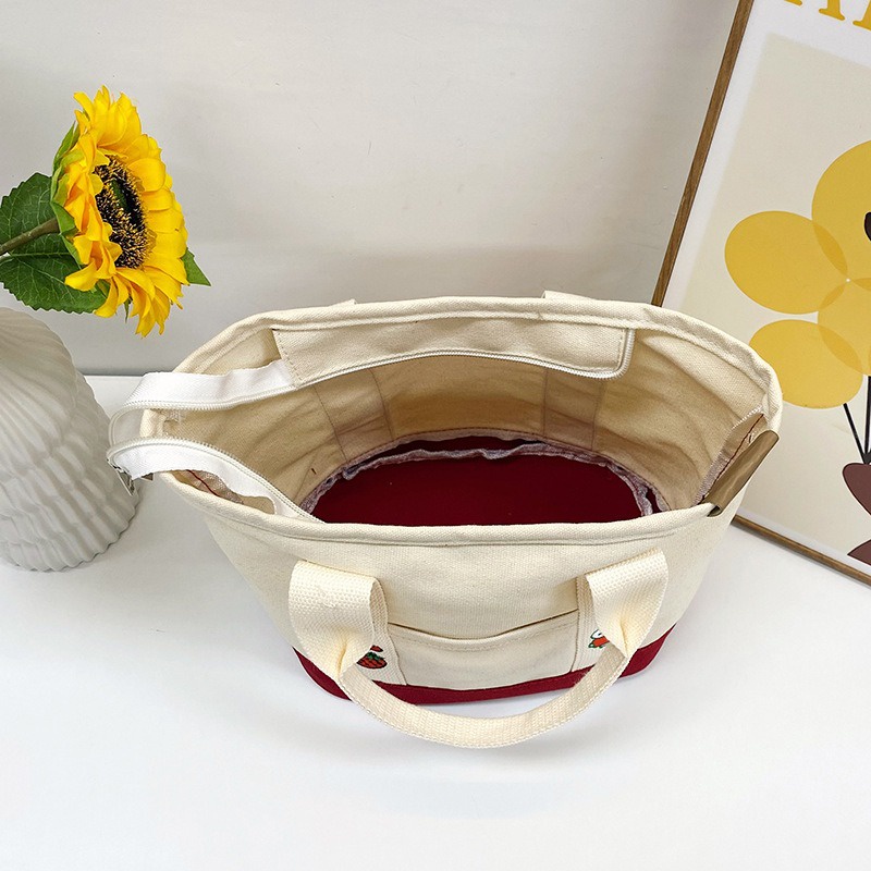 Túi Xách Vải canvas Cỡ Lớn Thêu Họa Tiết Dễ Thương Thời Trang 2023 Cho Mẹ Và Bé