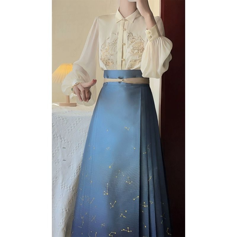 Mới Đầm Hán Phục Cách Tân Phong Cách Trung Hoa Thời Trang Mùa Thu 2023 Cho Nữ#23916