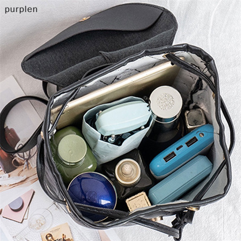 Balo Da pu mini Màu Tím Đa Năng Thời Trang Cho Nữ