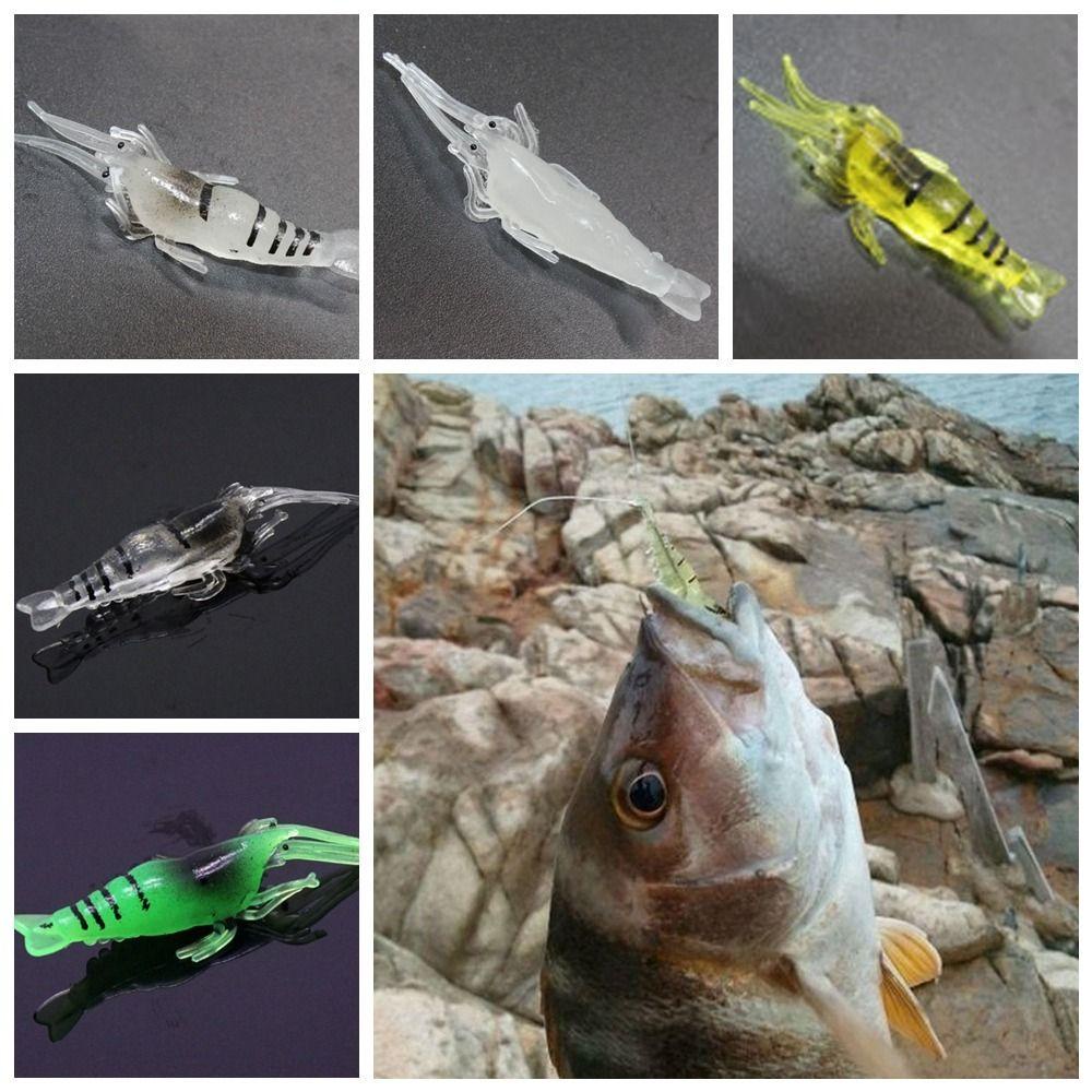 Bộ 10 Mồi Tôm Giả Câu Cá Bằng silicone 4cm