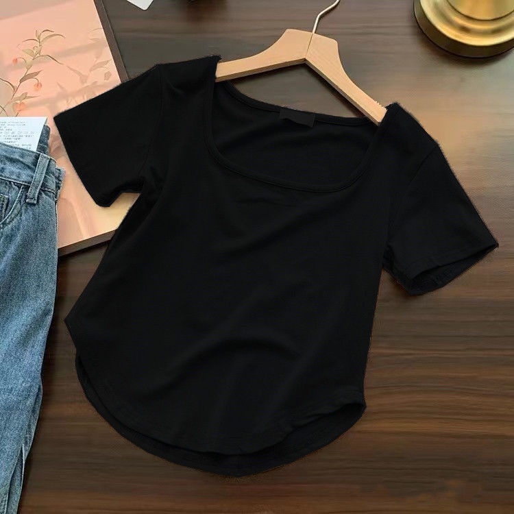 Áo Thun Nữ Ngắn Tay Cổ Tròn Thời Trang Hàn