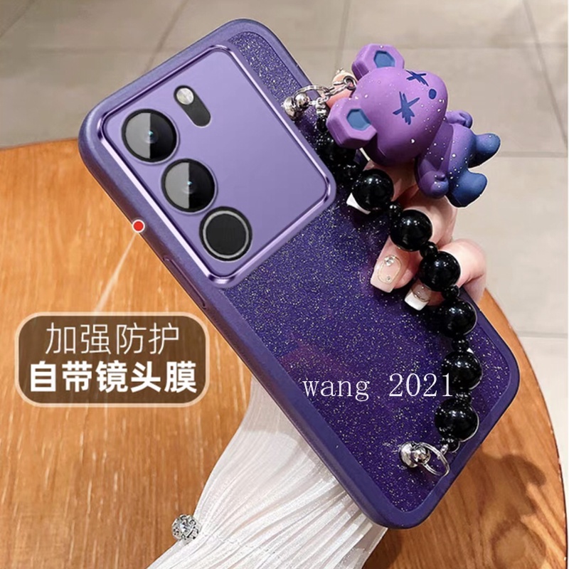 Ốp Điện Thoại Silicon Lấp Lánh Thời Trang Có Ngăn Đựng Thẻ Cho vivo v29 5g vivo v29e v29 pro y27 y78 y36 5g 4g