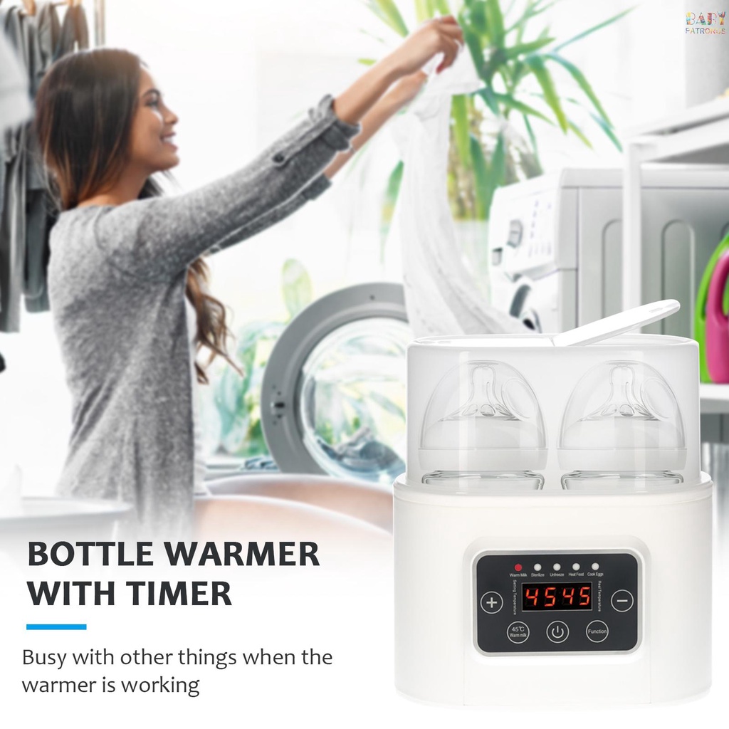 Máy Hâm Nóng Bình Sữa Em Bé 5 Trong 1 Màn Hình Kỹ Thuật Số Có Hẹn Giờ Tiệt Trùng Giữ Ấm Cho Mẹ Và Bé