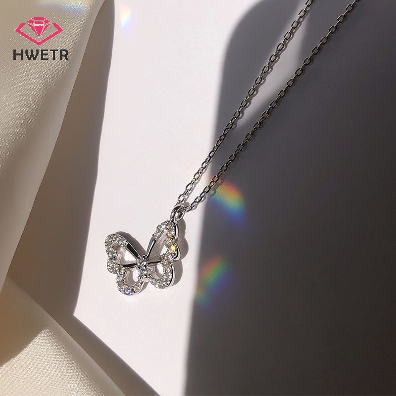Vòng cổ Mặt Hình Bướm Đính Đá zircon Thời Trang Cho Nữ Mới