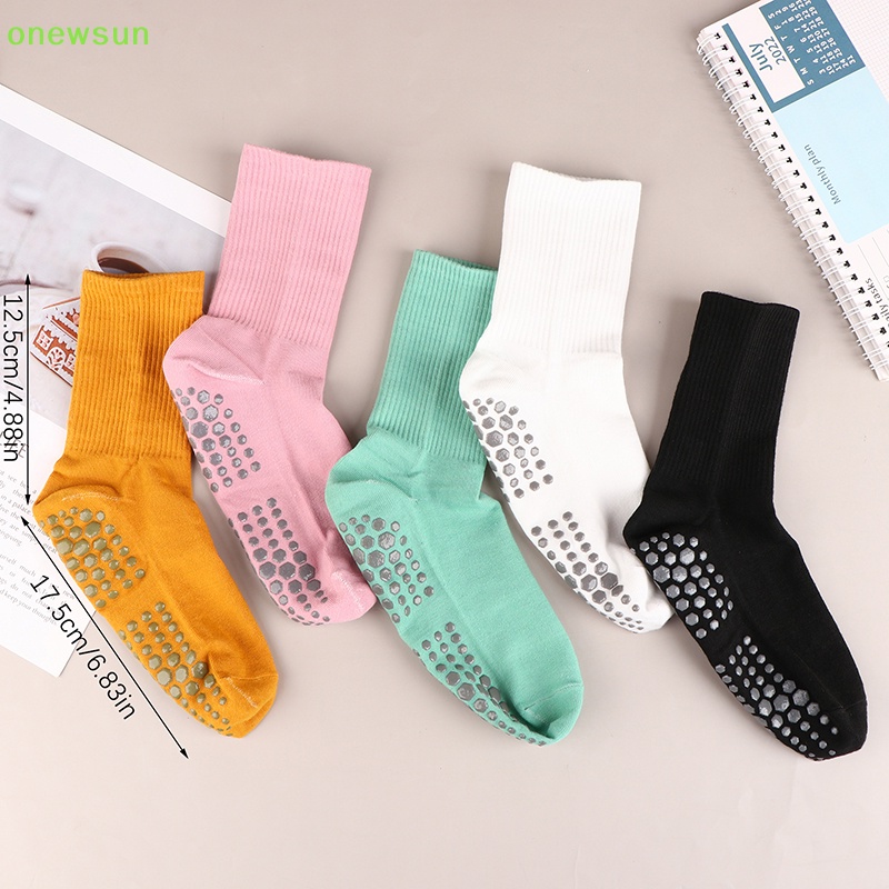 Vớ cotton Cổ Vừa Chống Trượt Thoáng Khí Họa Tiết Kẻ Sọc Màu Trơn Dùng Tập yoga / Nhảy Múa Mới