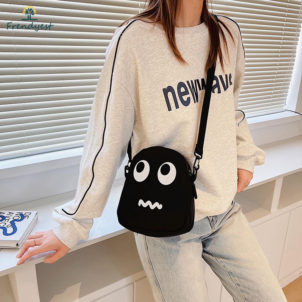 Túi Đeo Vai / Đeo Chéo Có Khóa Kéo Họa Tiết Hoạt Hình Dễ Thương Thời Trang Cho Bạn Gái