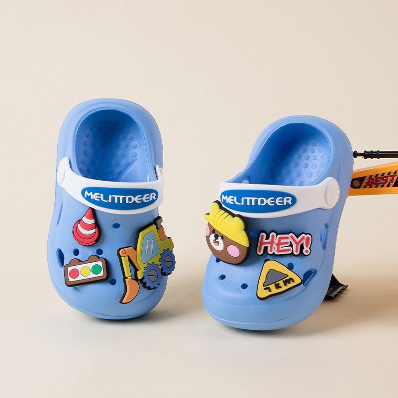 AYUER Xăng đan crocs Đế Mềm Họa Tiết Gấu Hoạt Hình Dễ Thương Cho Bé Trai Và Gái