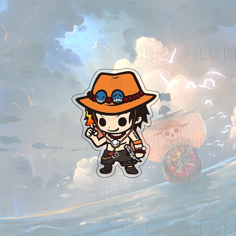 Trâm Cài Áo / Túi Xách Bằng acrylic Hình Hoạt Hình one piece Dễ Thương