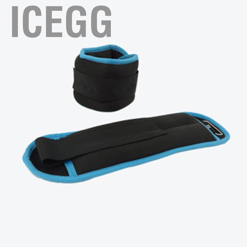 Icegg 1 Pair Ankle Weights Strength Training Weight Bearing Adjustable Wrist Sandbag Running Walking