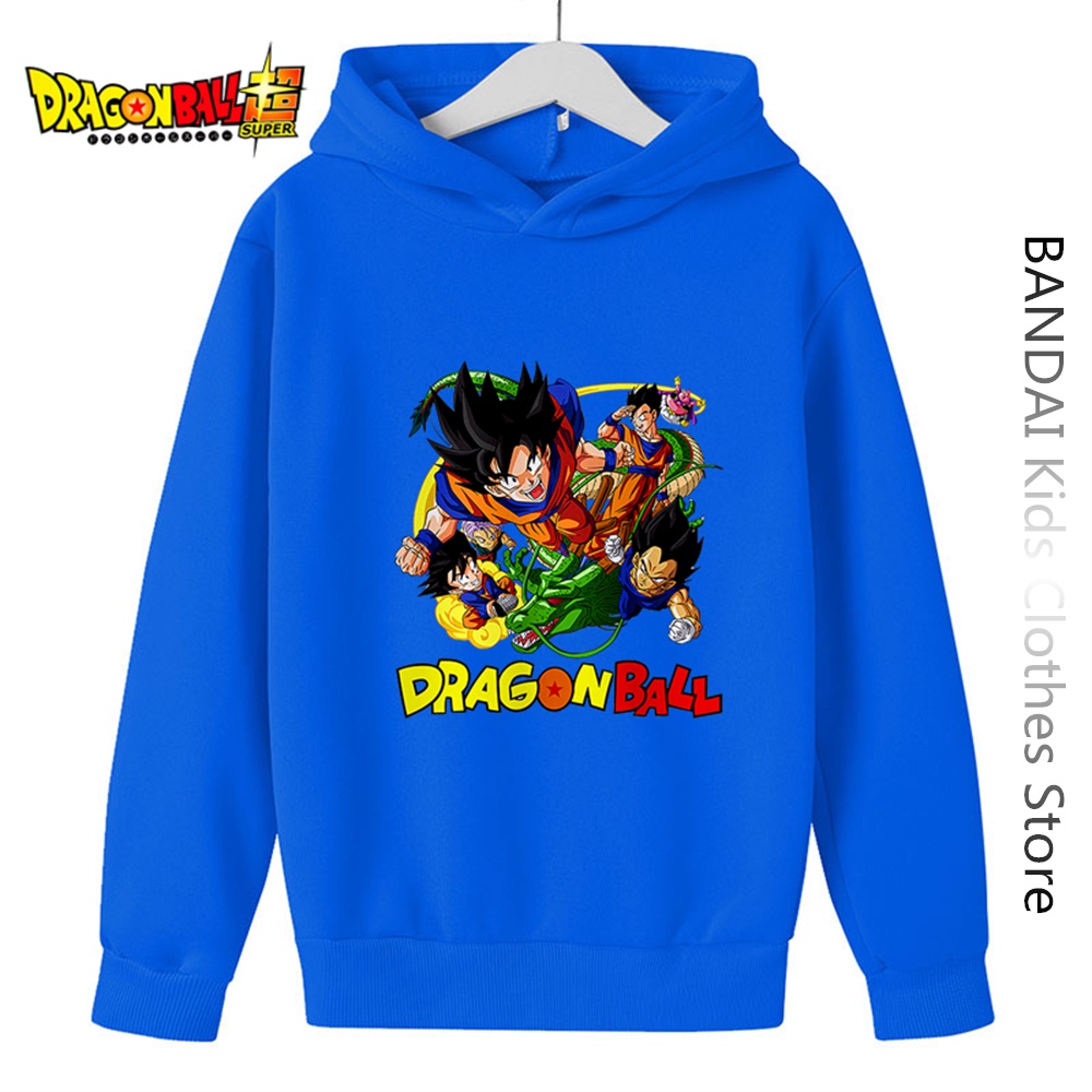 Áo hoodie Tay Dài In Hình goku dragon ball Thời Trang Xuân Thu 2023 Cho Bé Trai 2-12 Tuổi