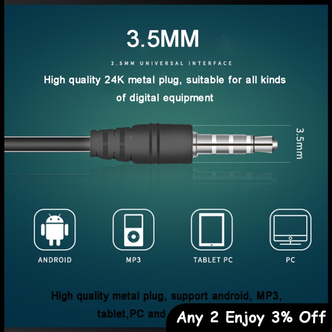 Zevaret Tai Nghe Nhét Tai jack 3.5mm Chống Ồn Có Micro Âm Thanh stereo Sống Động