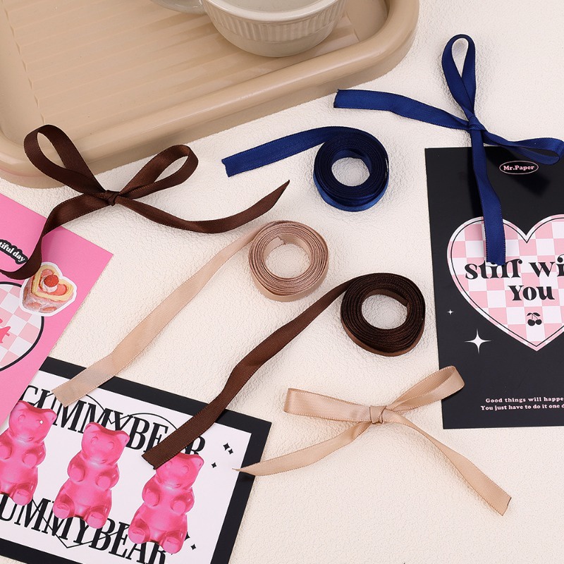 1 Cuộn Dây Ruy Băng Thắt Nơ Nhiều Màu Sắc / Phụ Kiện Tóc Đuôi Ngựa / 1 Cuộn Dây Ruy Băng Dài Màu Sắc Ngọt Ngào