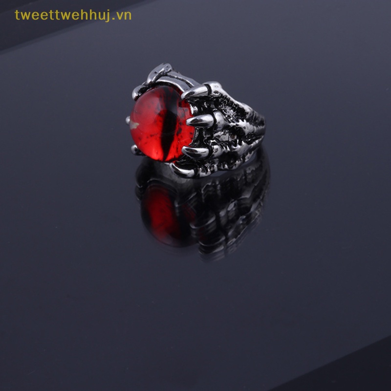 Tweehuj Nhẫn Hình Mắt Quỷ Cổ Điển Màu Sắc gothic Làm Quà Tặng halloween Cho Nam vn