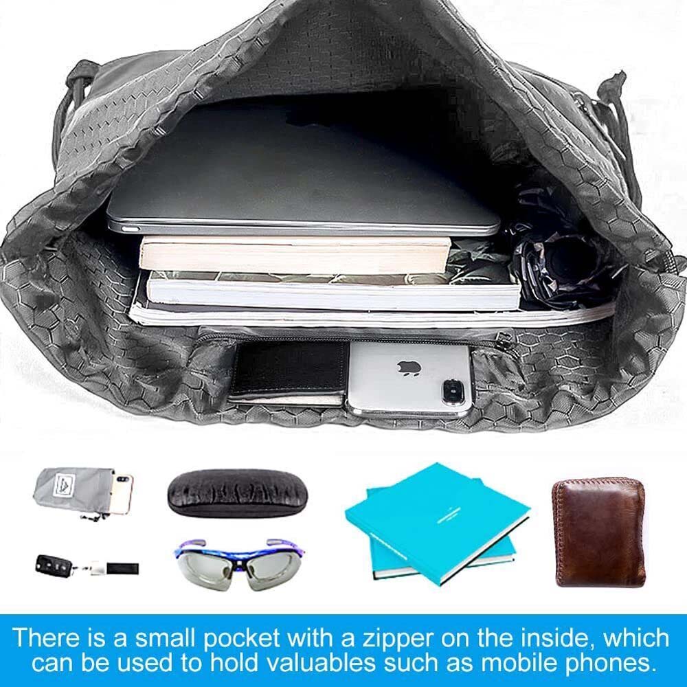 Drawstring Bag Football Basketball Bag Waterproof Backbag Large Capacity Hiking Bag Sport Bag for Mens Womens