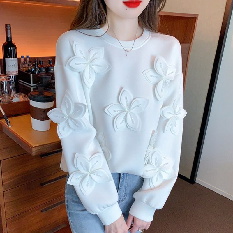Hàng Mới Về Áo Sweater Tay Dài Dáng Rộng Phong Cách Châu Âu Thời Trang Thu Đông Cho Nữ