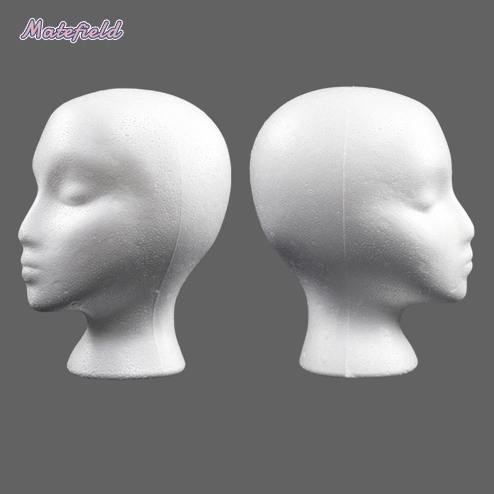 Đầu Ma Nơ Canh Nữ Bằng Xốp Trưng Bày Tóc Giả / Mắt Kính Siêu Bền