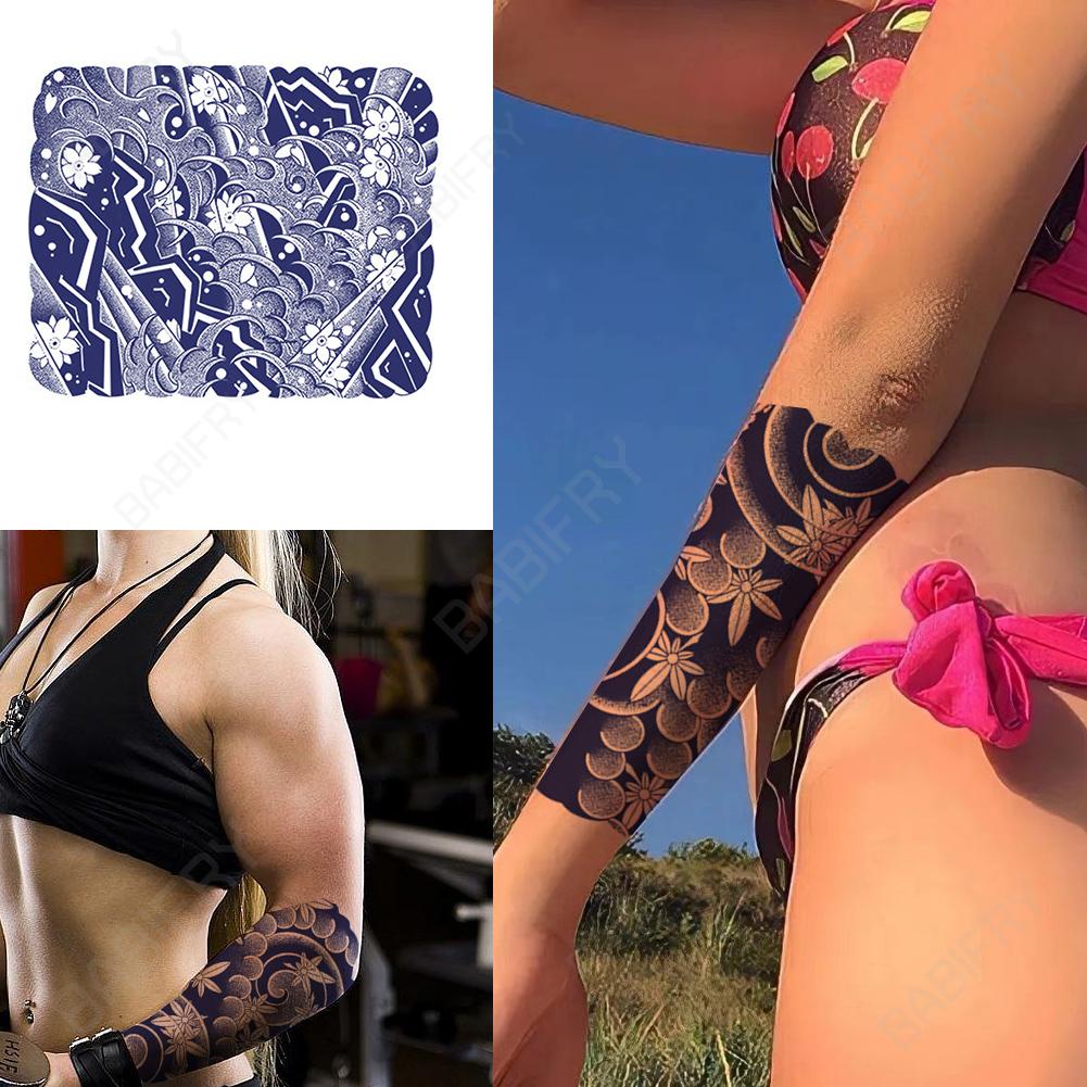 Hình Xăm Dán Bán Vĩnh Viễn Chống Thấm Nước Họa Tiết Hoa Dành Cho Nam Và Nữ