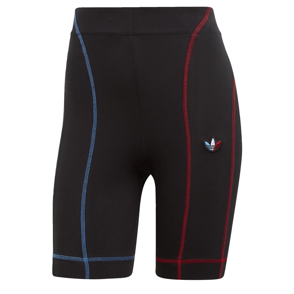 adidas Phong cách sống Quần Short Bó Tricolor Adicolor Nữ Đen GN2877