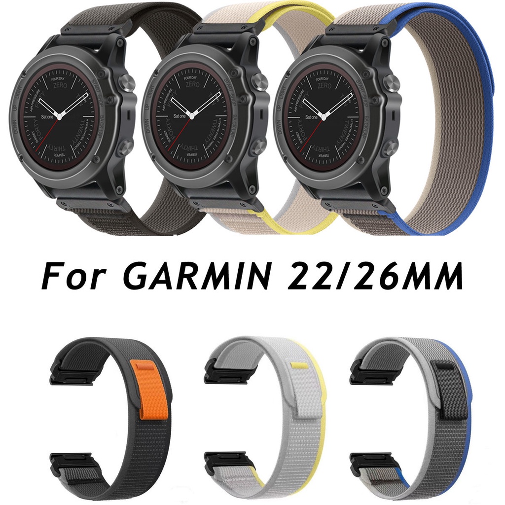 Dây Đeo Bằng Vải nylon 22mm 26mm Cho Đồng Hồ garmin fenix 7x 6x 5x 7 6 5 d2 forerunner 945 tactix