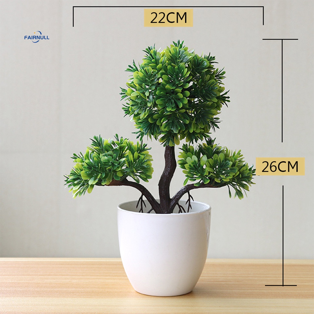 Fairnull Chậu Cây Thông Giả Bằng Nhựa Trang Trí Bàn Làm Việc