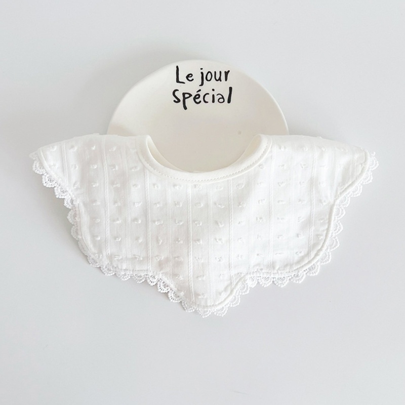 Yếm Em Bé haha Thanh Lịch Với Chi Tiết Thêu Mềm Mại Thấm Hút Tốt