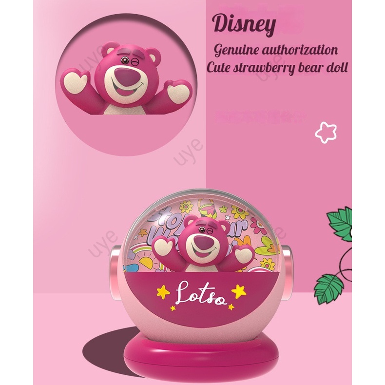 Máy Phun Sương Tạo Ẩm Không Dây Hình Gấu Và Dâu Tây Dễ Thương