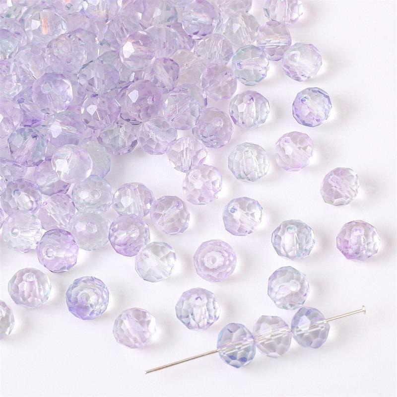 Set 50 Hạt Pha Lê Màu gradient Hình Bánh Xe Dùng Làm Trang Sức / Điện Thoại Di Động diy