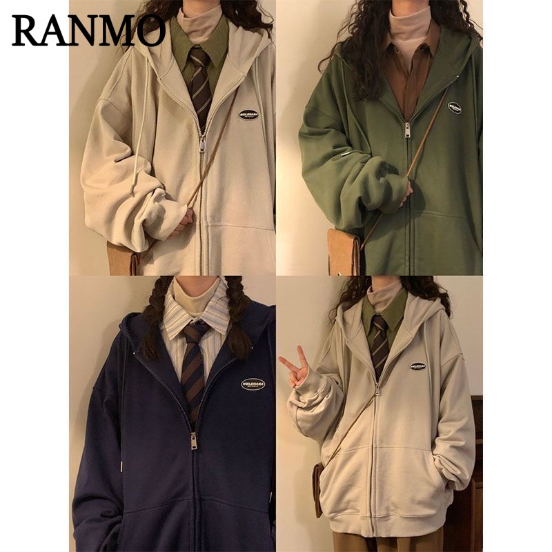 RANMO Áo Khoác hoodie áo khoác nữ zip hoodie Chất lượng cao Popular fashionable Thời trang WWY23919XA38Z230918