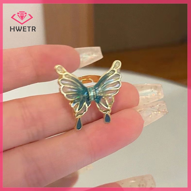 Vòng Tay Hở Hình Bướm Màu Xanh Lá Phong Cách Trung Hoa Cổ Điển Thời Trang Cho Nữ Mới