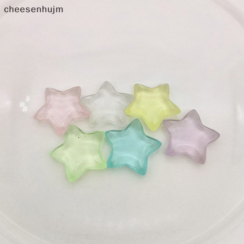 Cs Set 10 Mô Hình Ngôi Sao Dạ Quang mini Bằng Nhựa resin Trang Trí Tiểu Cảnh vn